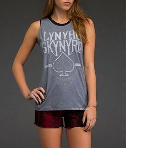 Lynyrd Skynyrd Southern Rock Logo Official Tank Ringer Top L NWT made in USA